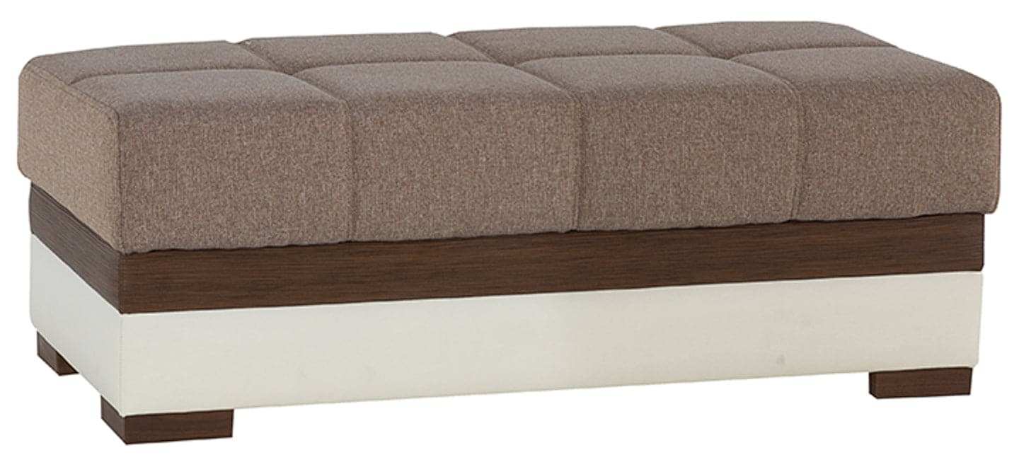 MOON 3-Piece Two-Tone Sleeper Sectional Sofa – 124” Wide, Reversible L-Shape, Beige and White, Modern Comfort & Versatility - Best Buy Furniture