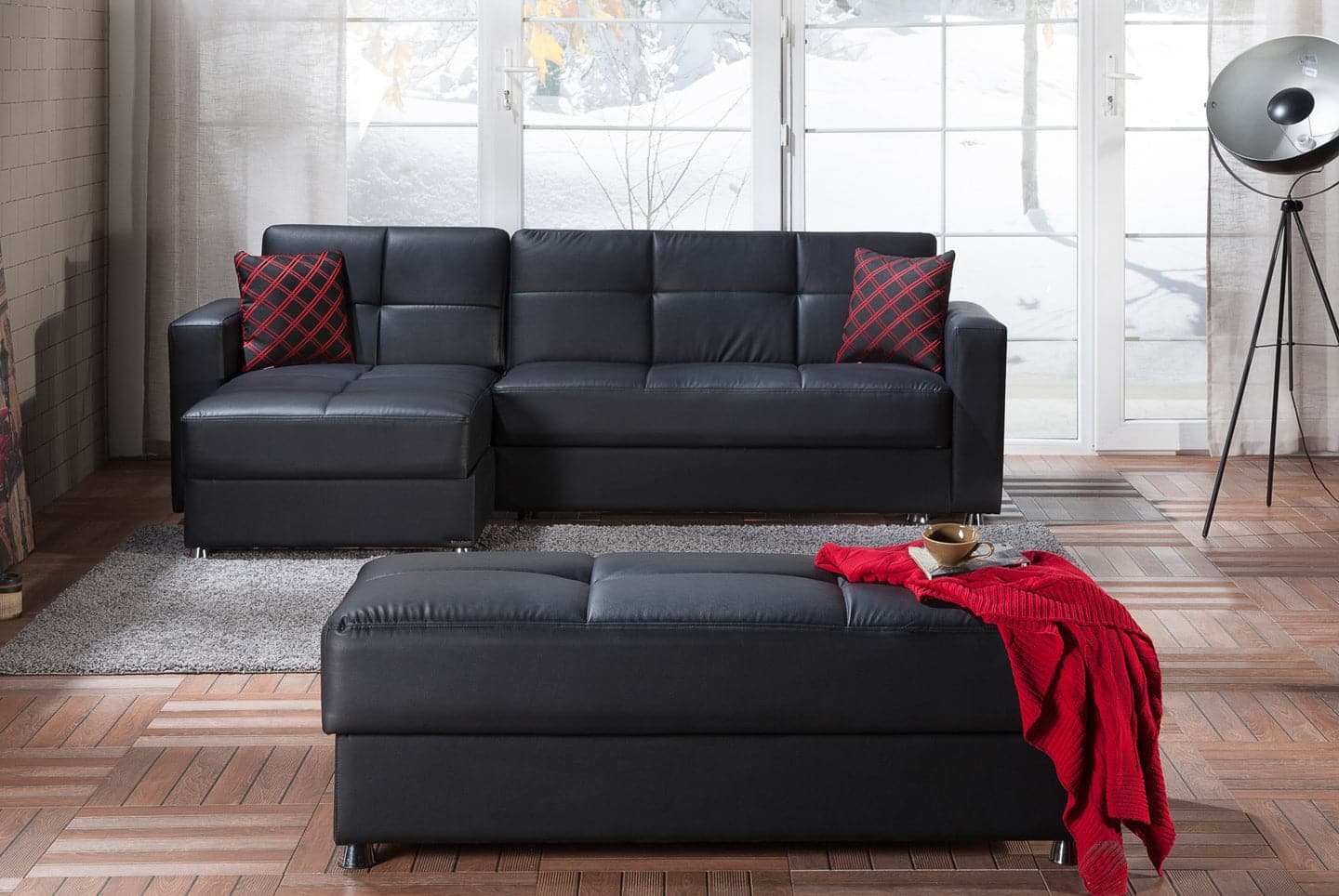 ELEGANT 102" Wide Reversible Sleeper Sectional with Storage – Velvet Fabric - Best Buy Furniture