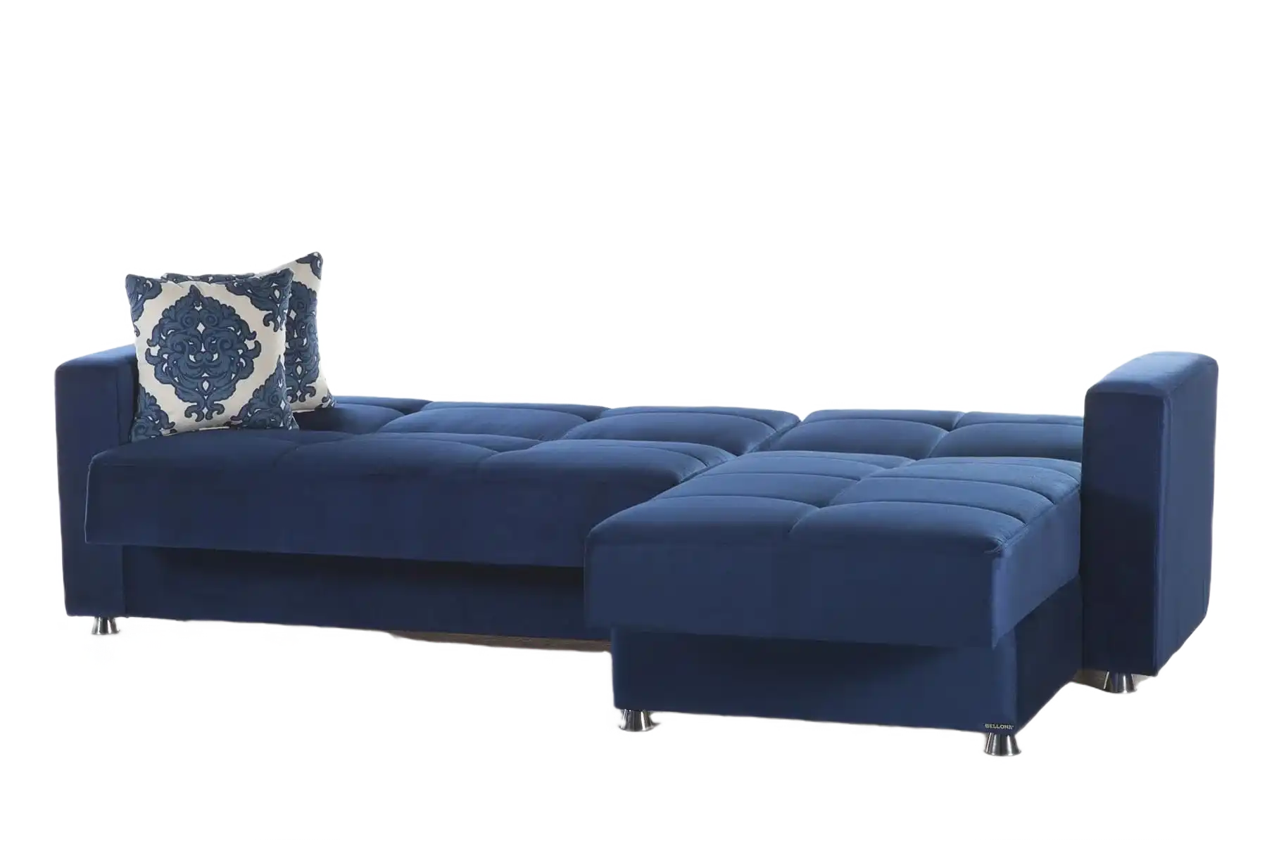 ELEGANT 102" Wide Reversible Sleeper Sectional with Storage – Velvet Fabric - Best Buy Furniture