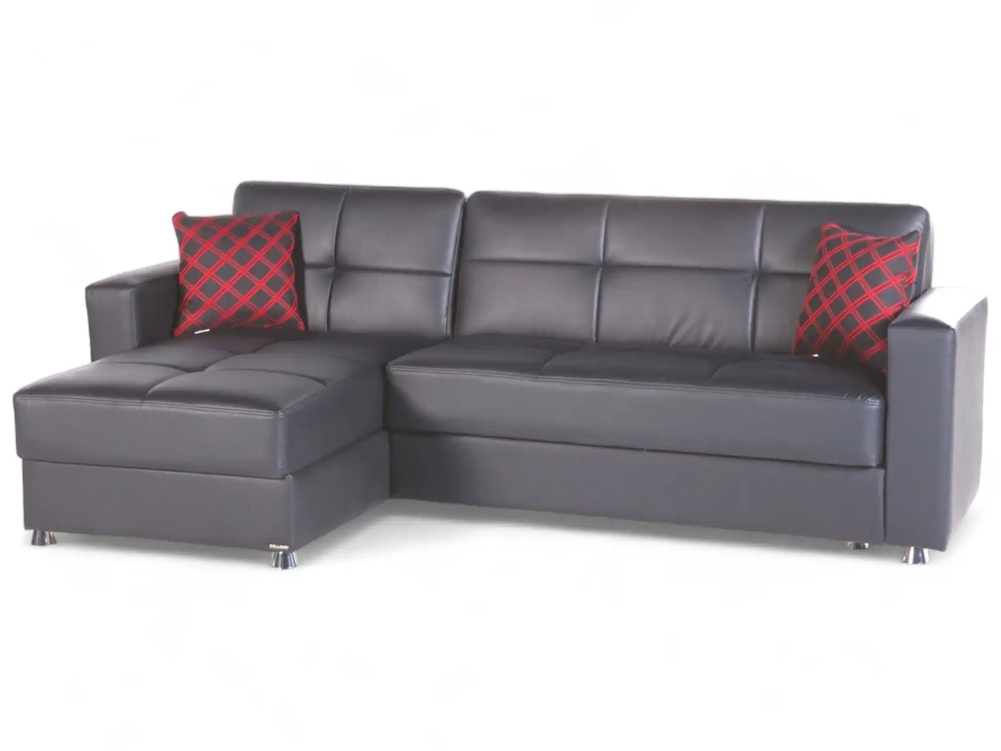 ELEGANT 102" Wide Reversible Sleeper Sectional with Storage – Velvet Fabric - Best Buy Furniture