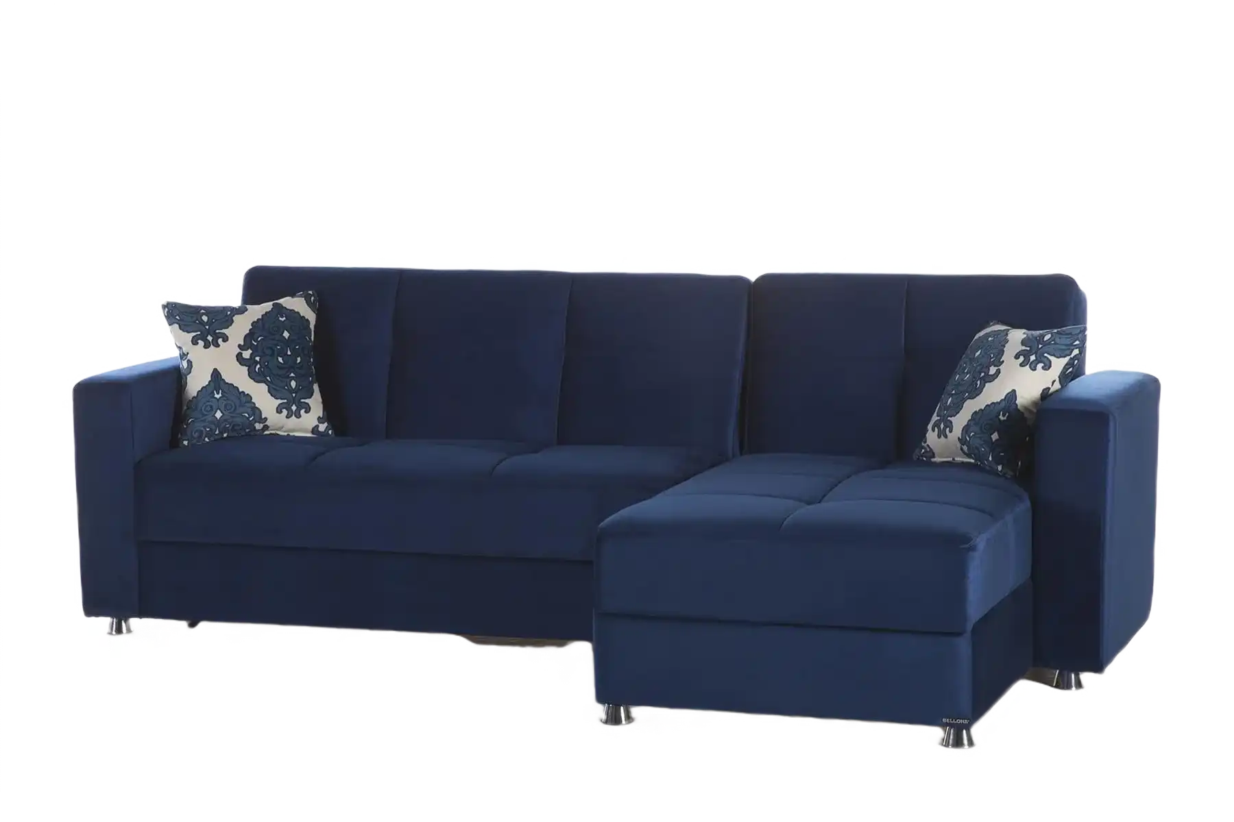 ELEGANT 102" Wide Reversible Sleeper Sectional with Storage – Velvet Fabric - Best Buy Furniture