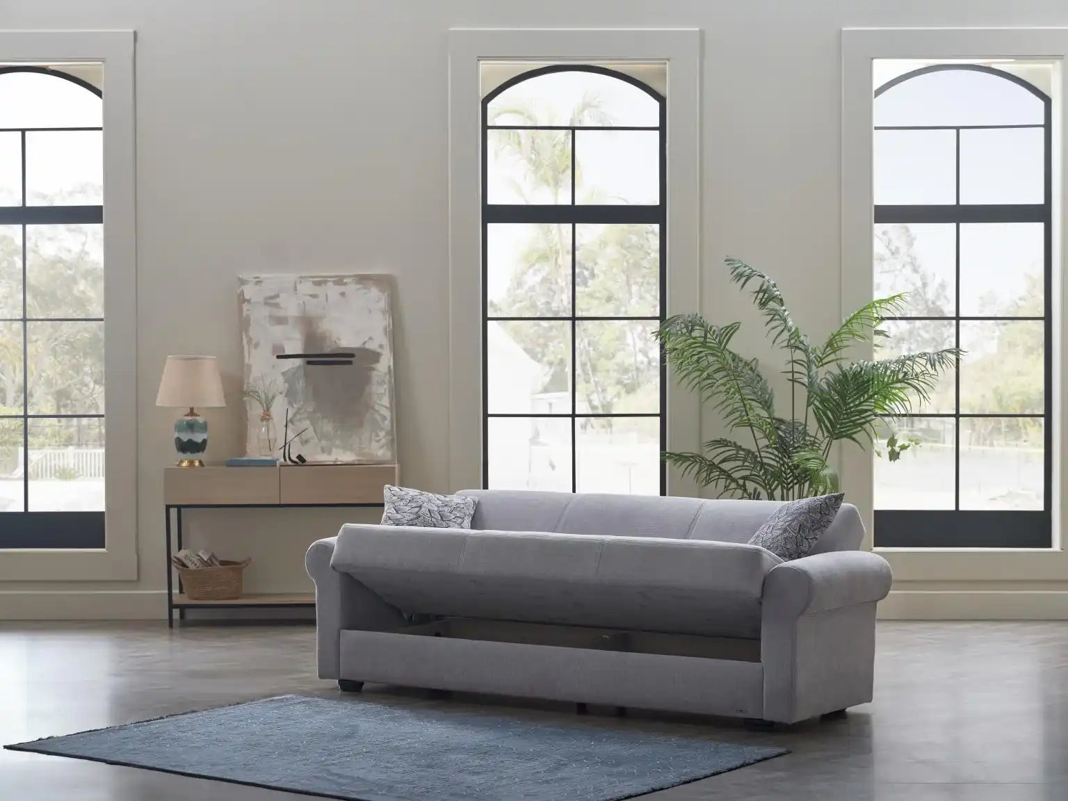 Elita S Sleeper Sofa Bed – 92" Wide with Storage | Modern Convertible Sofa for Living Room - Best Buy Furniture