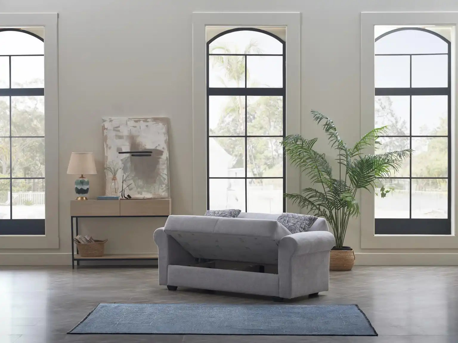 Elita S Sleeper Sofa Bed – 92" Wide with Storage | Modern Convertible Sofa for Living Room - Best Buy Furniture