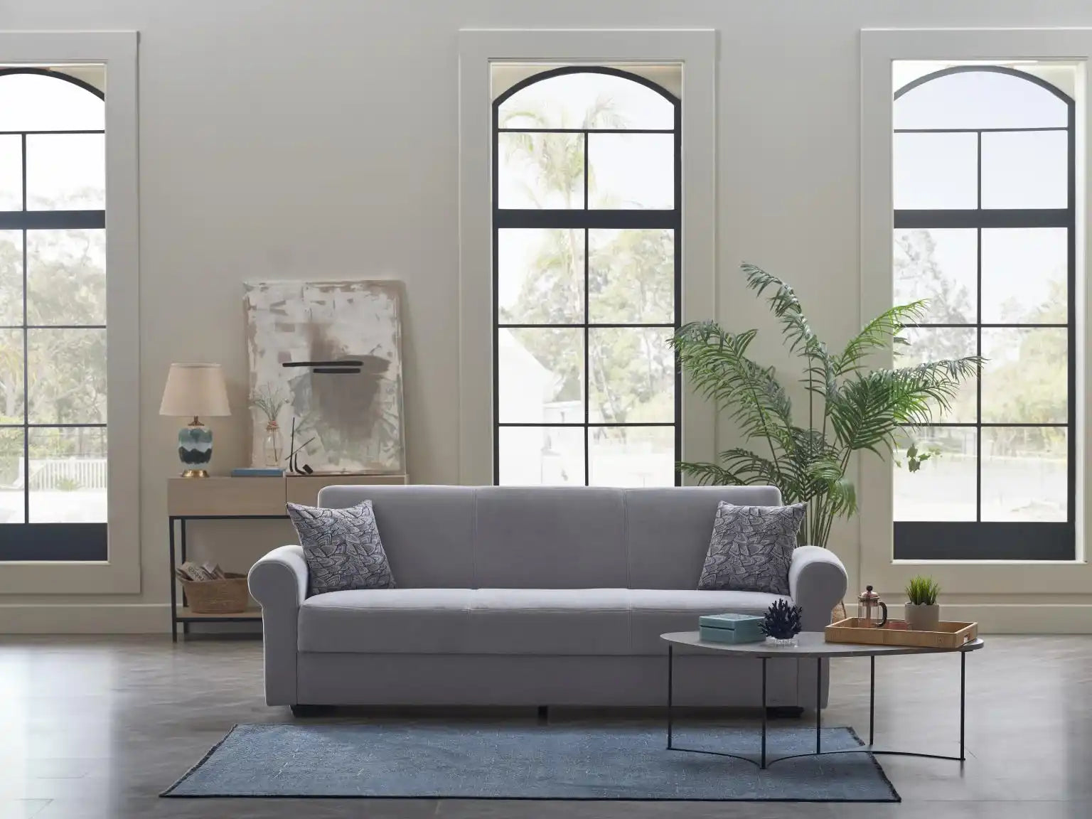 Elita S Sleeper Sofa Bed – 92" Wide with Storage | Modern Convertible Sofa for Living Room - Best Buy Furniture