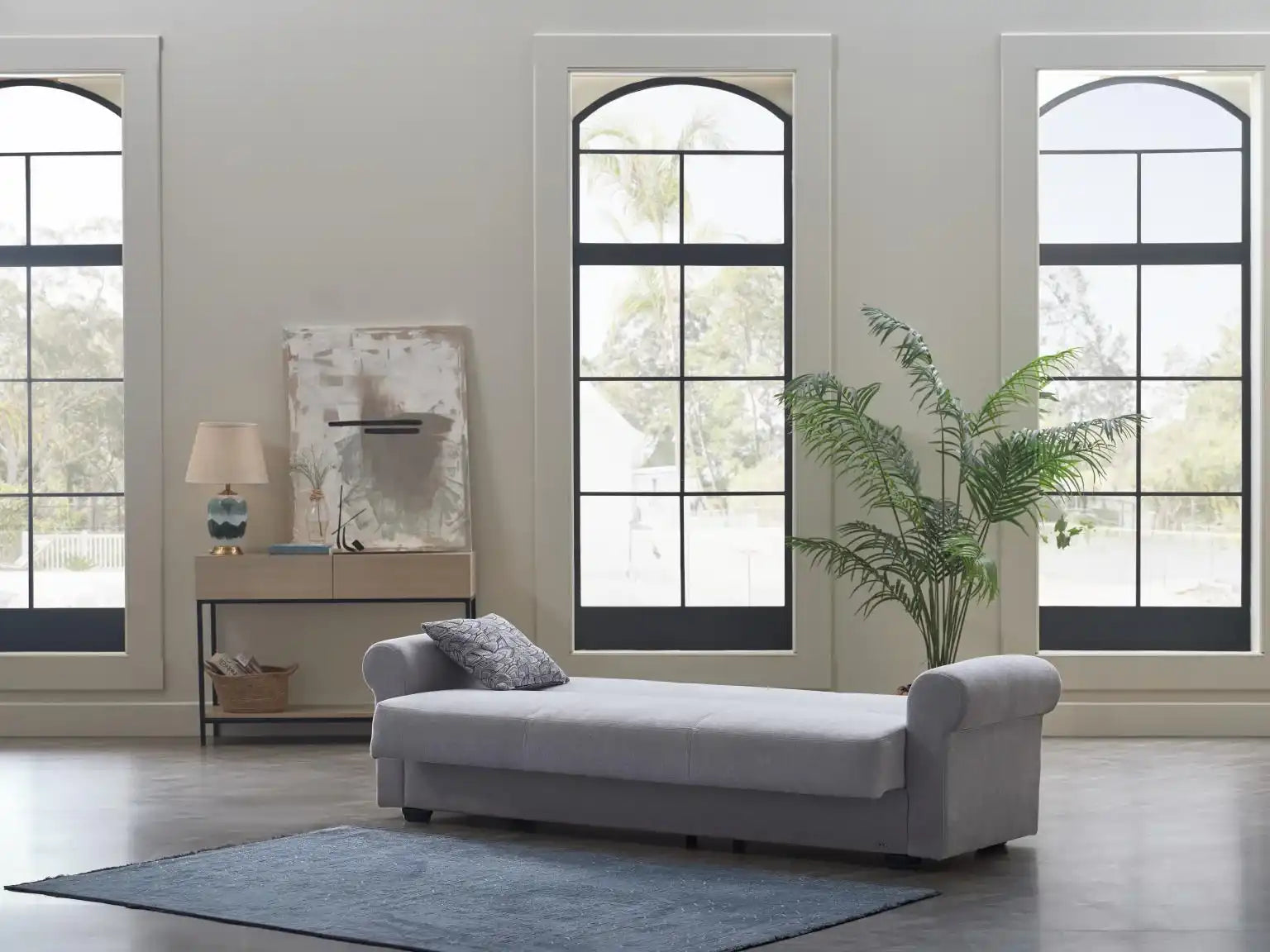 Elita S Sleeper Sofa Bed – 92" Wide with Storage | Modern Convertible Sofa for Living Room - Best Buy Furniture