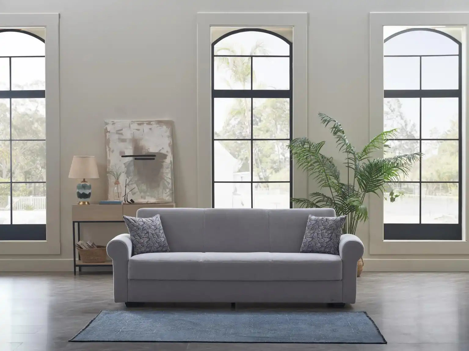 Elita S Sleeper Sofa Bed – 92" Wide with Storage | Modern Convertible Sofa for Living Room - Best Buy Furniture