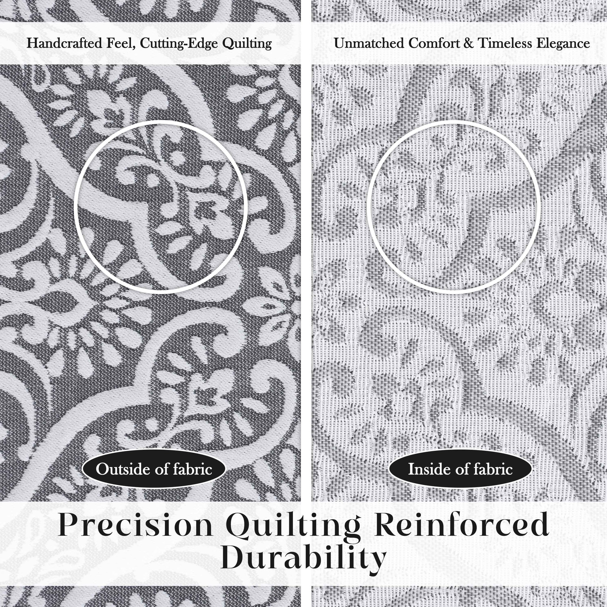 Enzy Medium Weight Floral Matelasse 3 Piece Bedspread Pillow Sham Set - Bedspread by Superior Brand