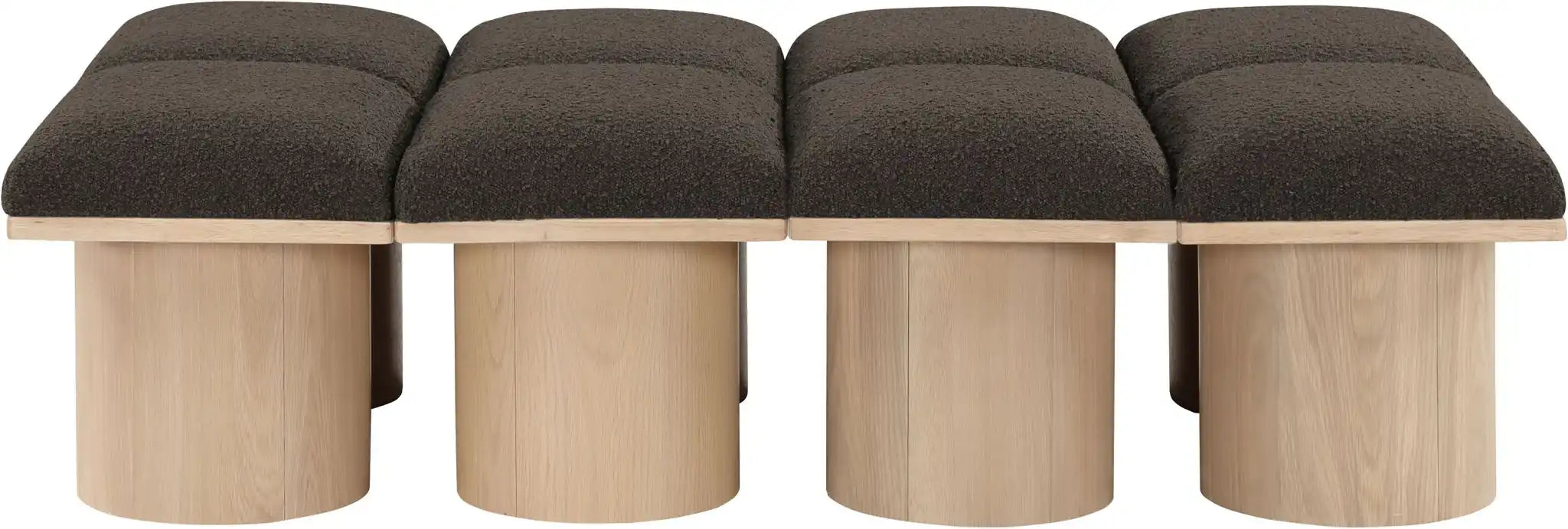 Pavilion - 8 Piece Modular Bench With Natural Base