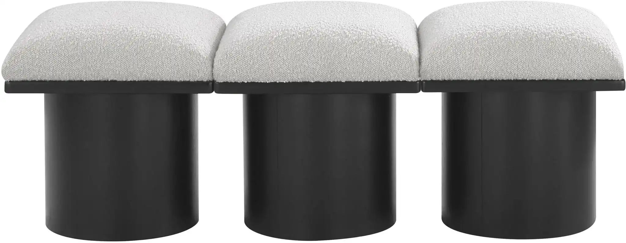 Pavilion - 3 Piece Modular Bench With Black Base