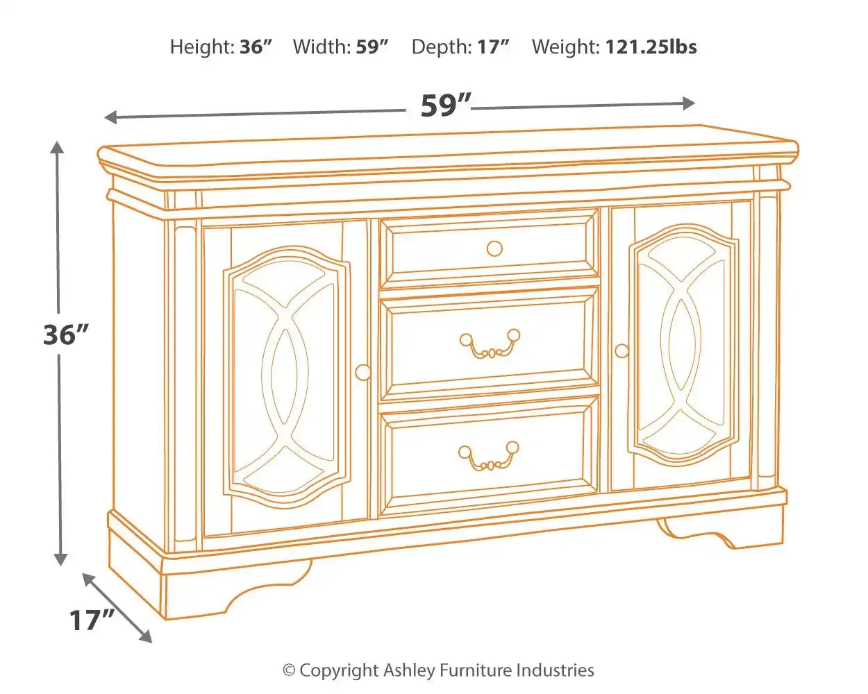 Realyn - Dining Room Server - Chipped White - Best Buy Furniture
