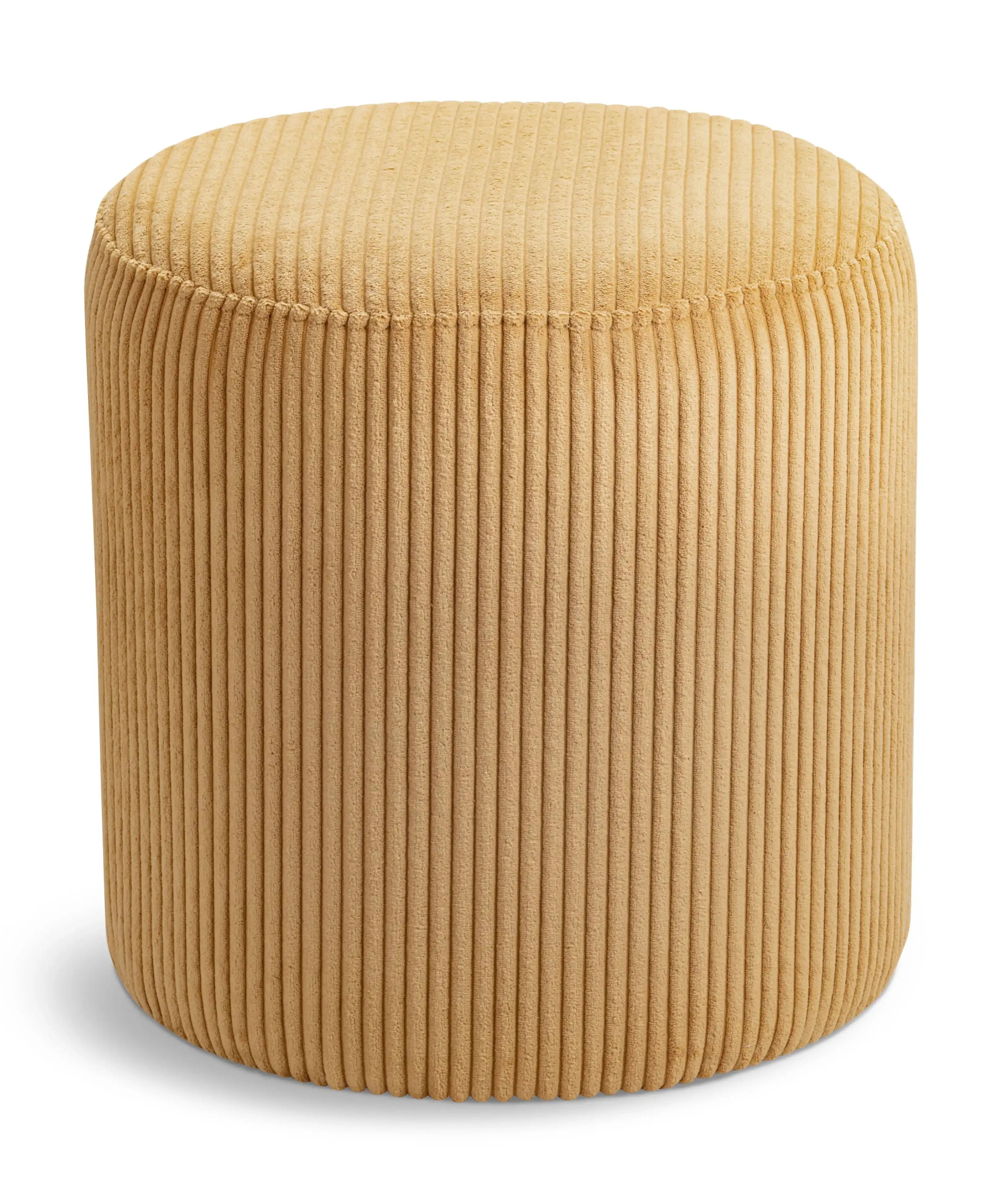 Roy - Round Microsuede Ottoman / Stool - Best Buy Furniture