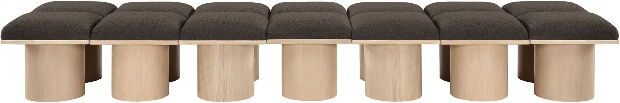 Pavilion - 14 Piece Modular Bench With Natural Base