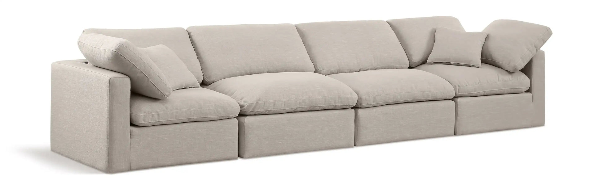 Indulge - Linen 4 Seat Modular Sofa - Best Buy Furniture