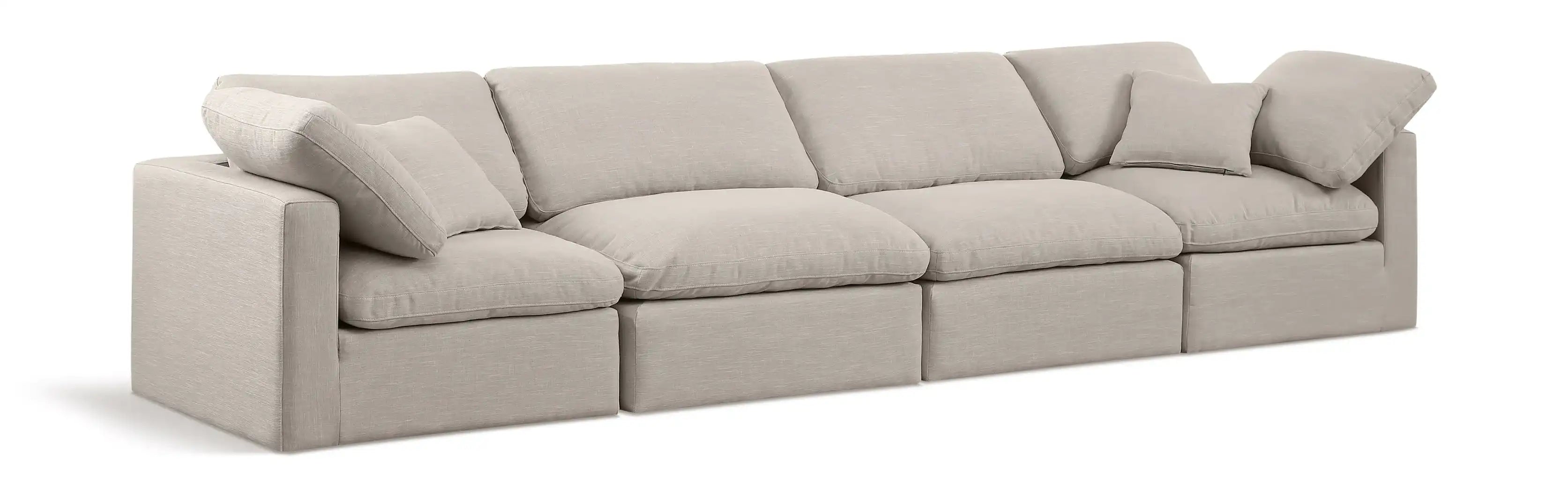 Indulge - Linen 4 Seat Modular Sofa - Best Buy Furniture