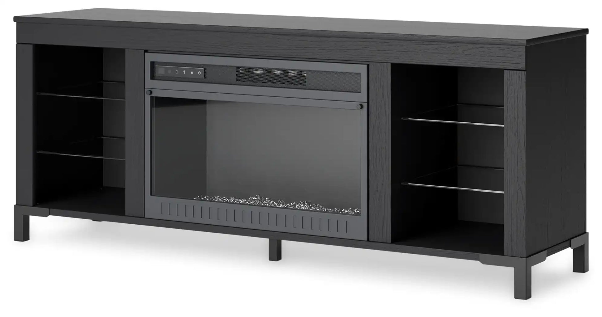 Cayberry - TV Stand With Fireplace - Black - Best Buy Furniture