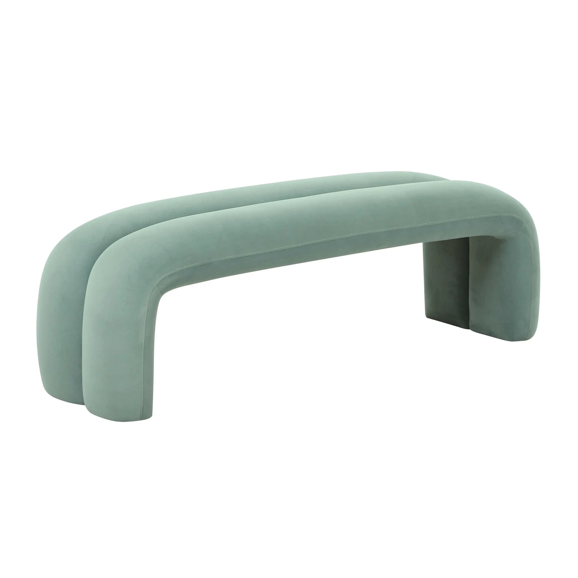 Leigh - Velvet Channeled Bench - Best Buy Furniture