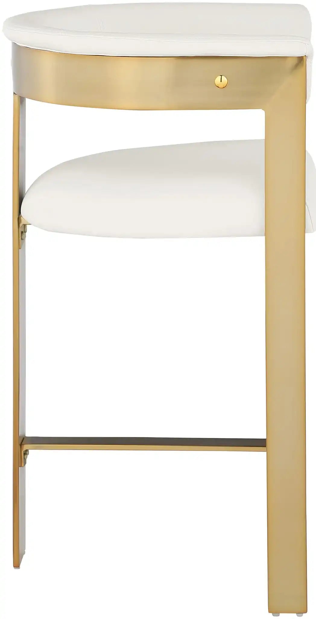 Romeo - Faux Leather Counter Stool With Gold Base (Set of 2)