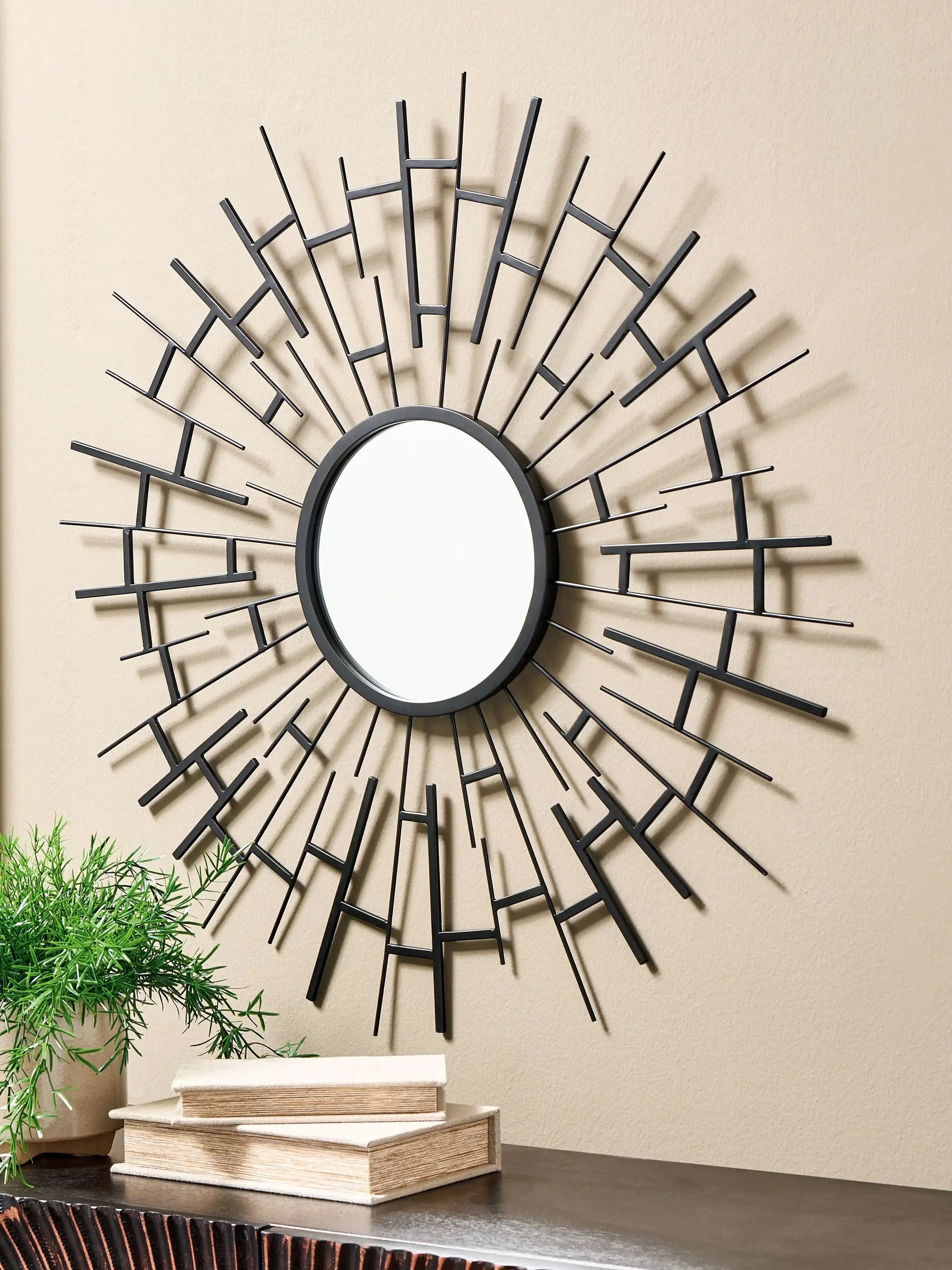Garrenworth - Accent Mirror - Black - Best Buy Furniture