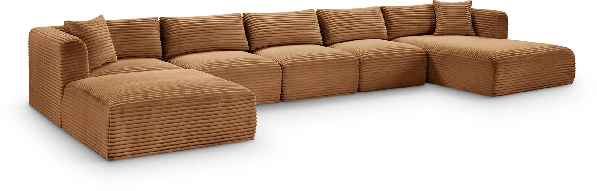 Shaggy - Fabric 6 Piece Modular Sectional With Chaise And Ottoman - Best Buy Furniture