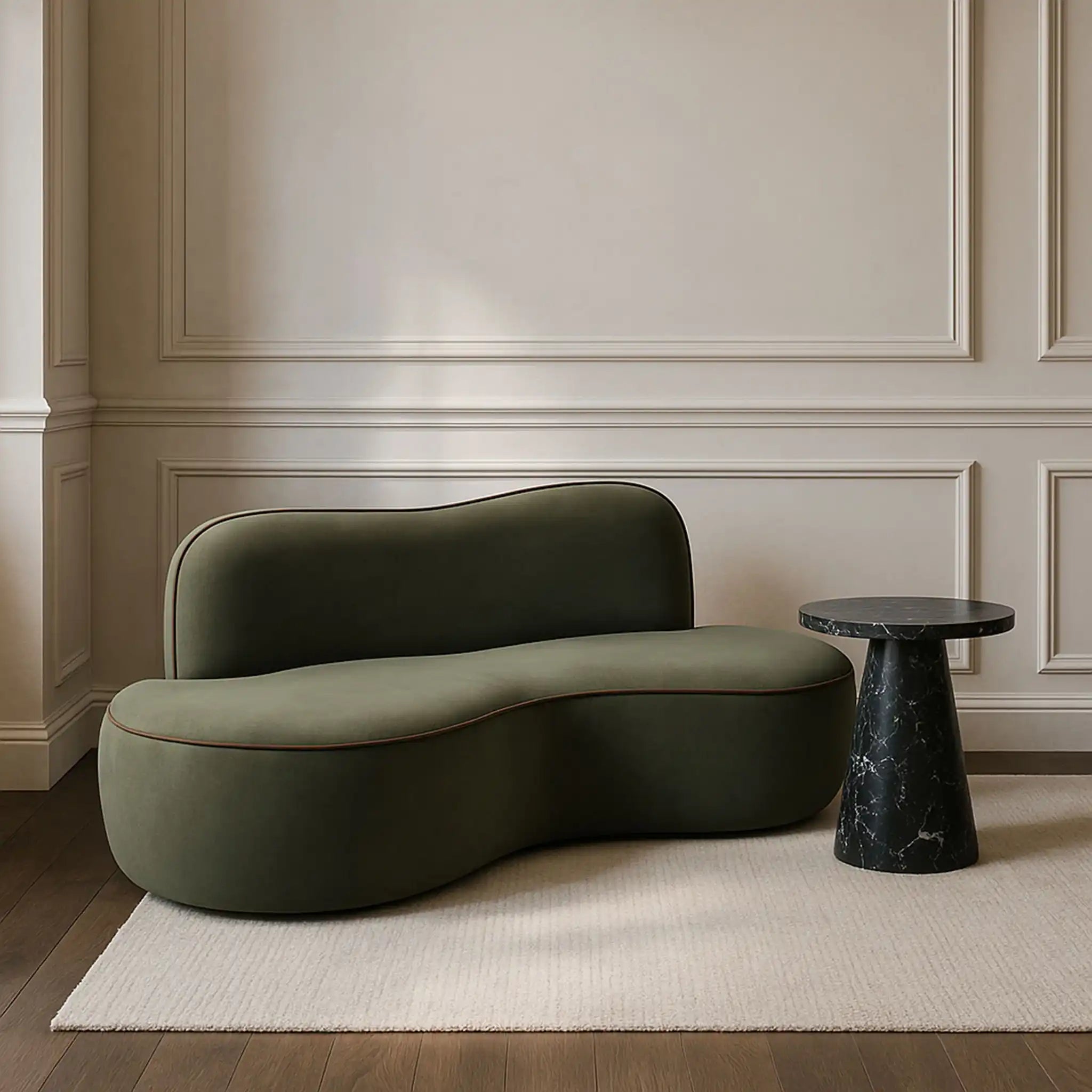 Swerve - Velvet 77" Upholstered Loveseat