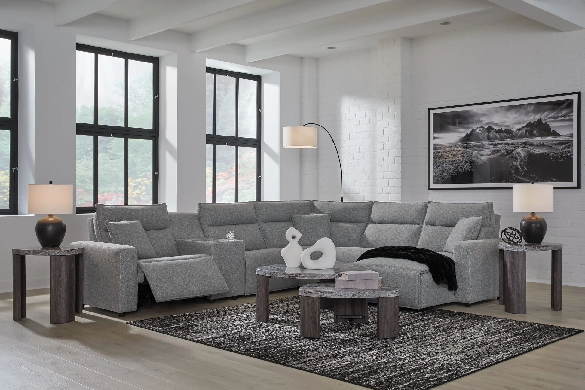 ModMax II - Salt And Pepper - Reclining Sectional - Best Buy Furniture