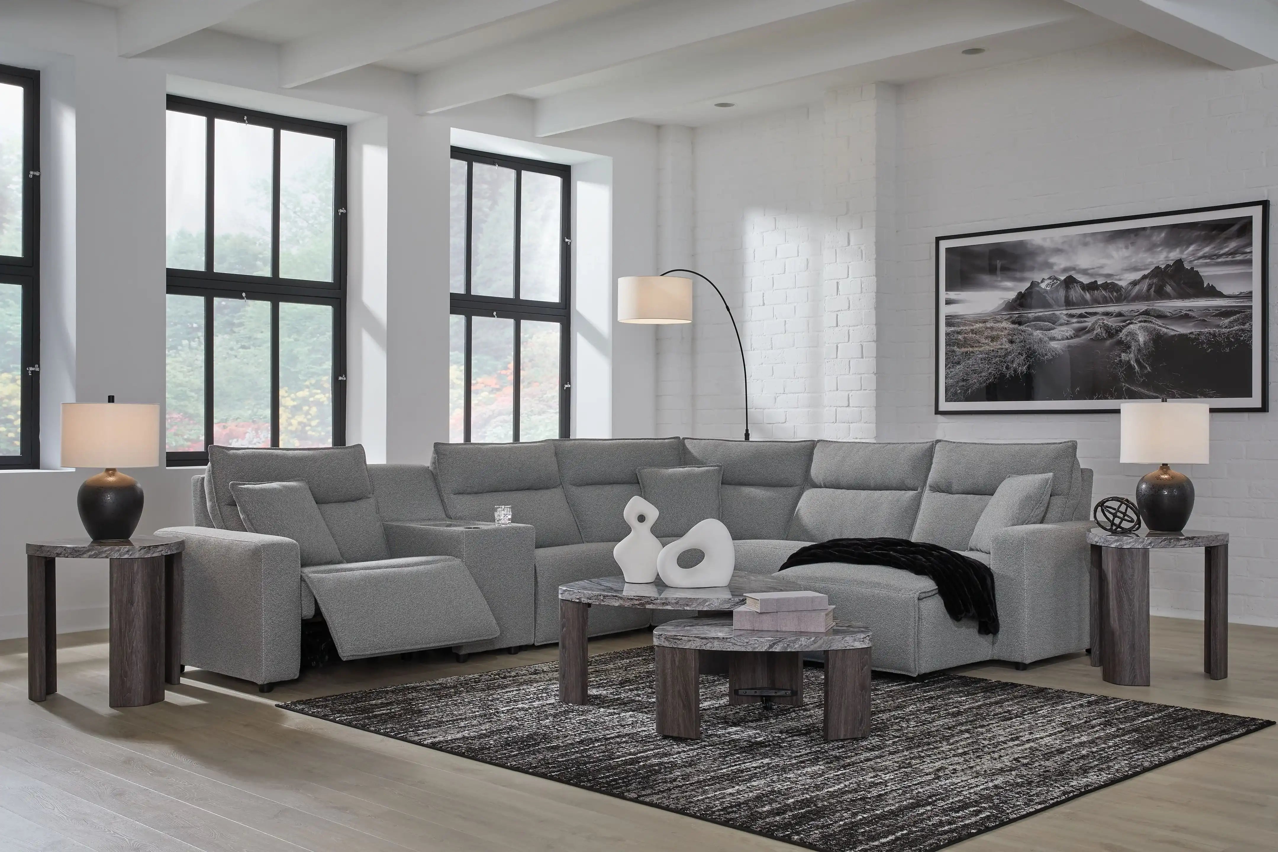 ModMax II - Salt And Pepper - Reclining Sectional - Best Buy Furniture