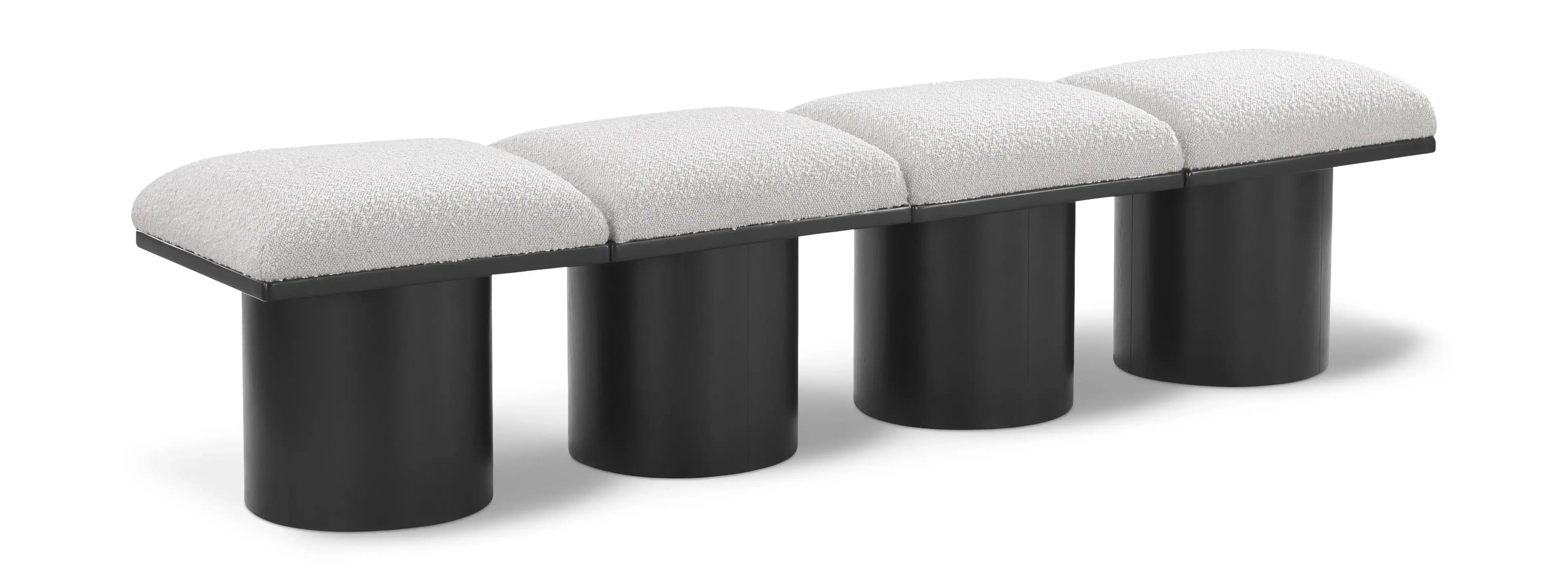 Pavilion - 4 Piece Modular Bench With Black Base - Best Buy Furniture