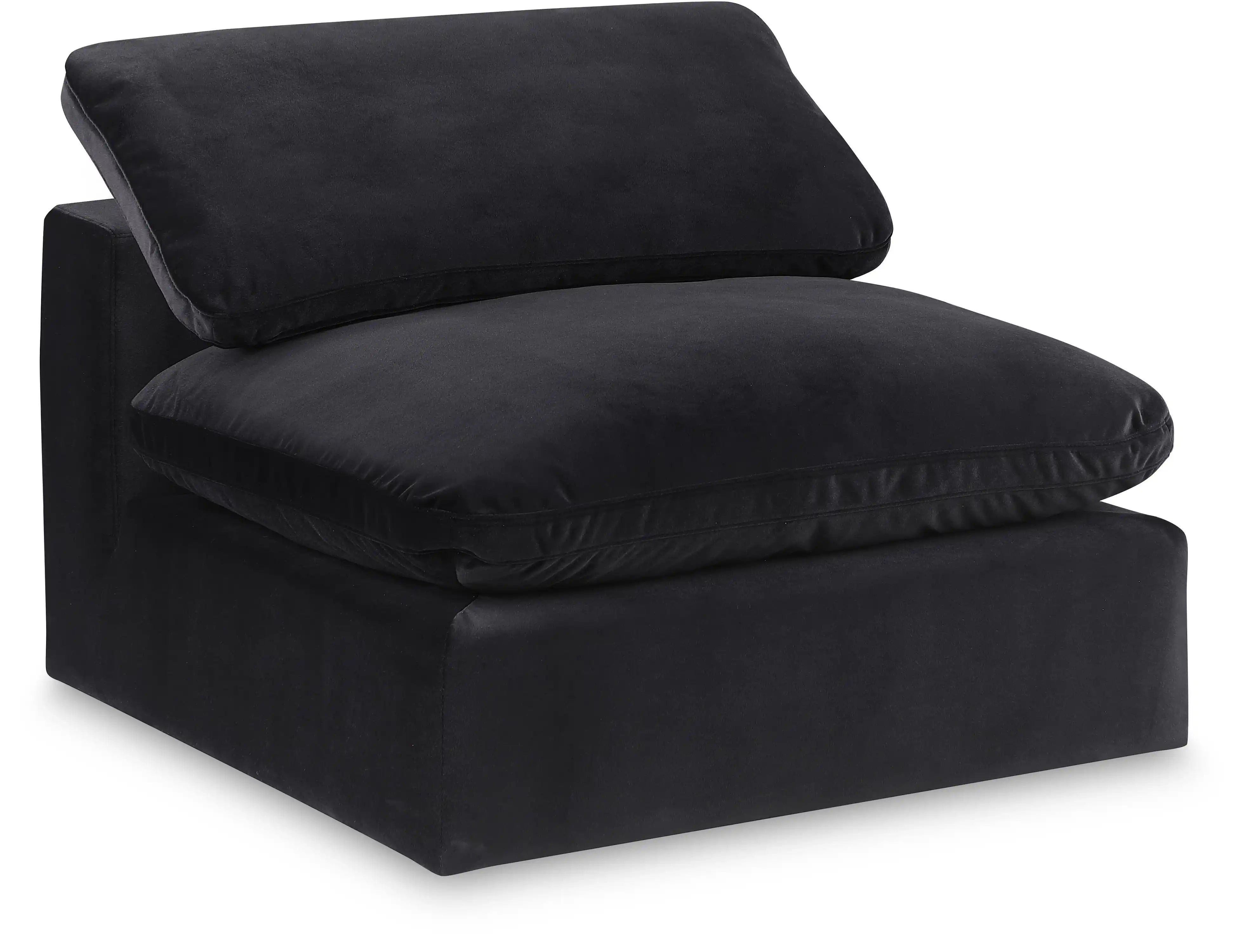 Comfy - Velvet Armless Chair - Best Buy Furniture