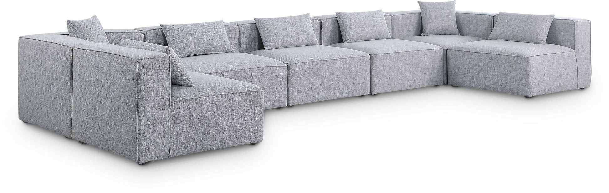 Cube - Linen 7 Piece Modular U-Shaped Sectional - Best Buy Furniture