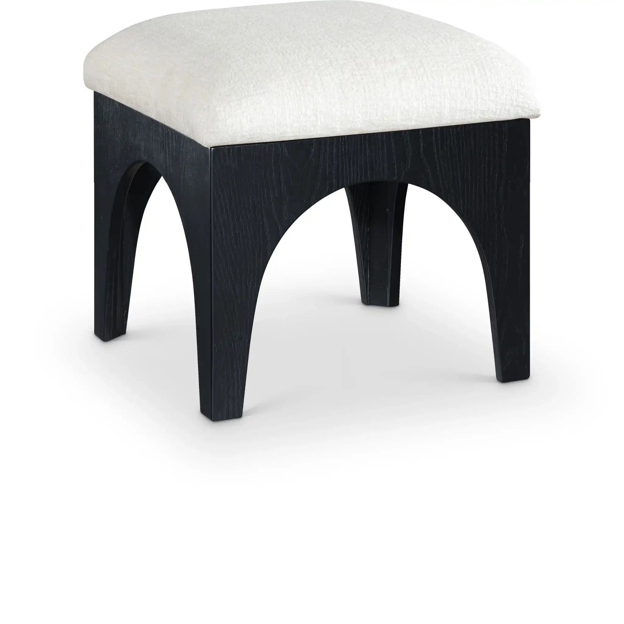 Lawson - Chenille Fabric Ottoman - Black Base - Best Buy Furniture