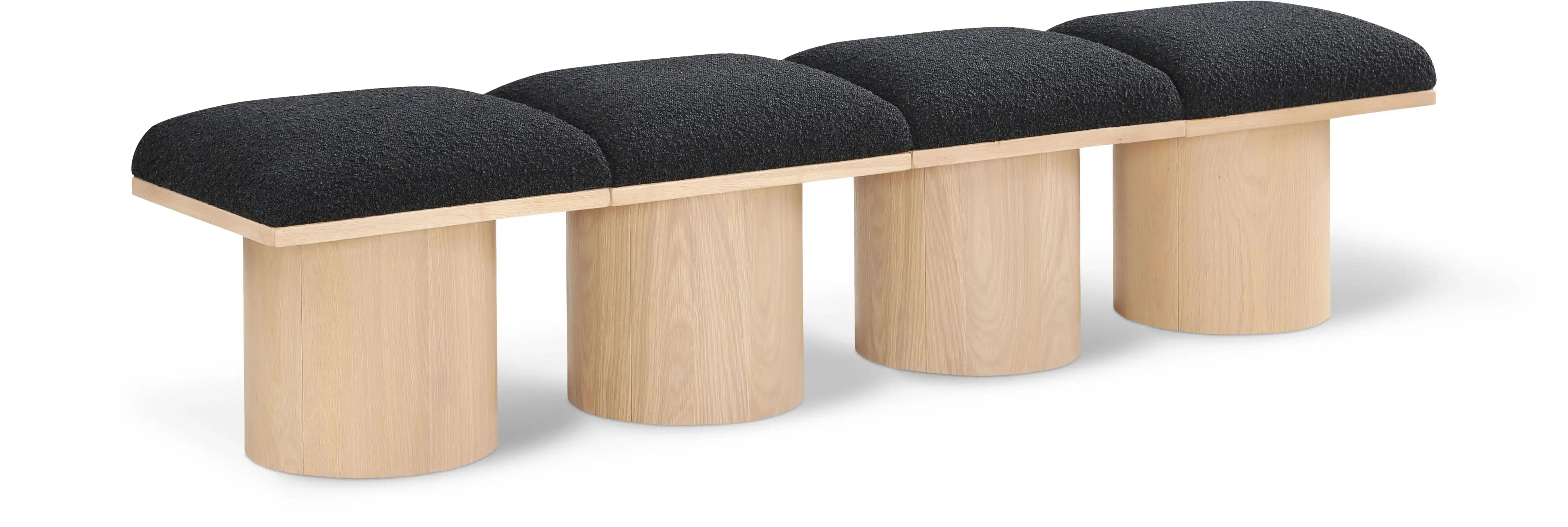 Pavilion - 4 Piece Modular Bench With Natural Base - Best Buy Furniture