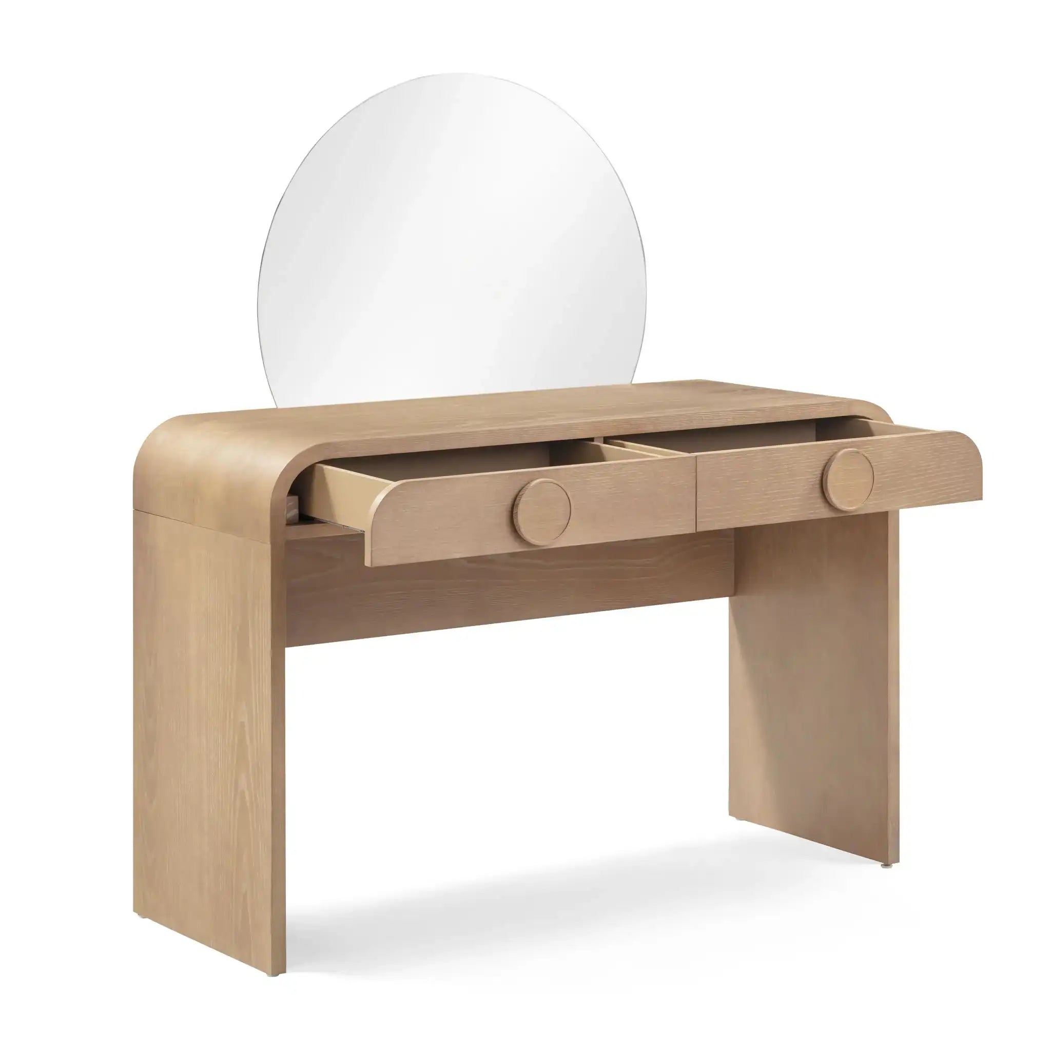 Moonrise - 2 Drawer Vanity Desk - Natural Ash