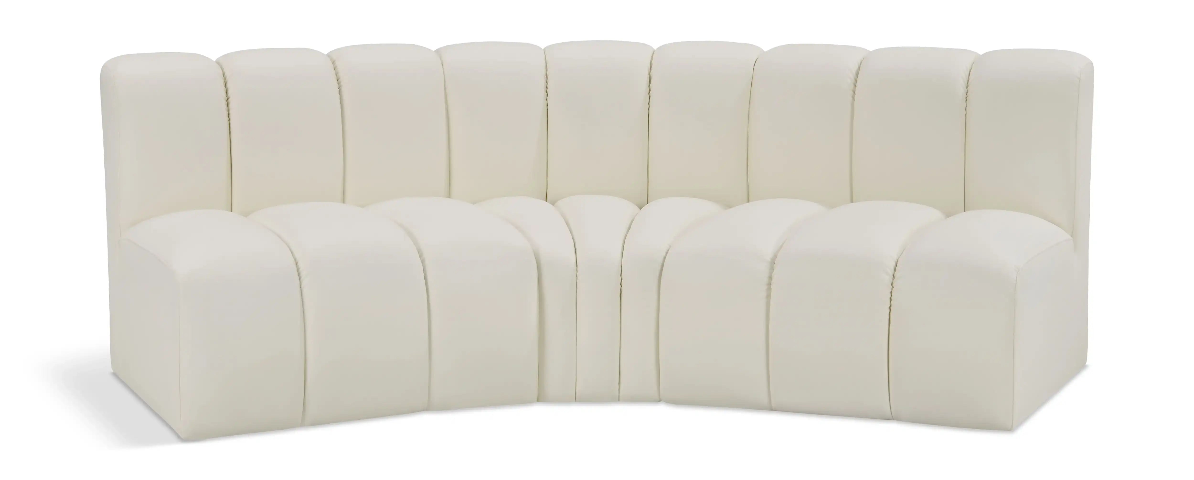 Arc - Faux Leather 3 Piece Modular Corner Sofa - Best Buy Furniture