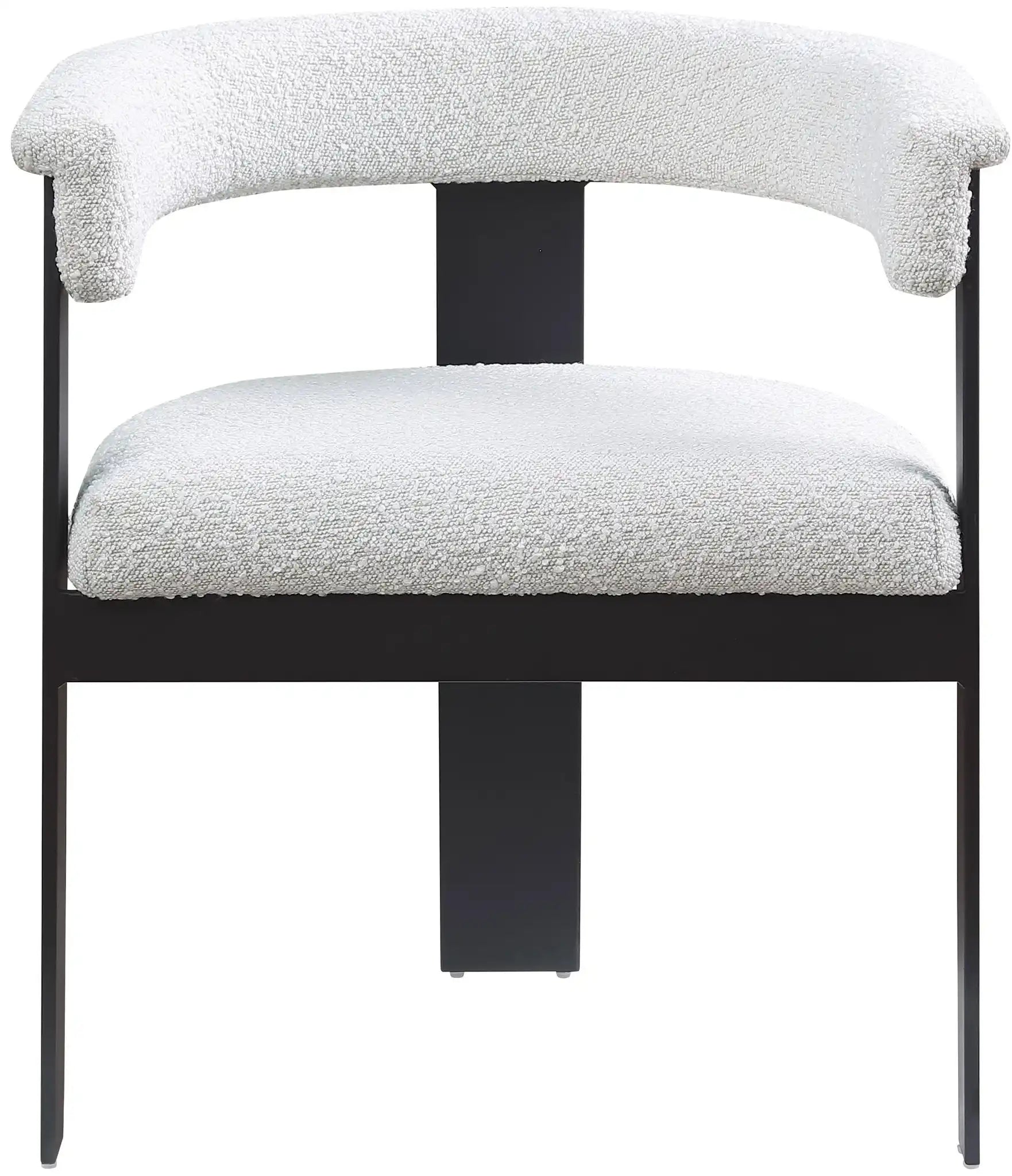 Romeo - Boucle Dining Chair With Black Base (Set of 2)