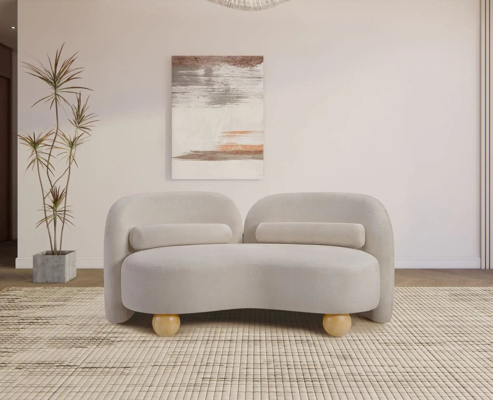 Daphne - Chenille Loveseat