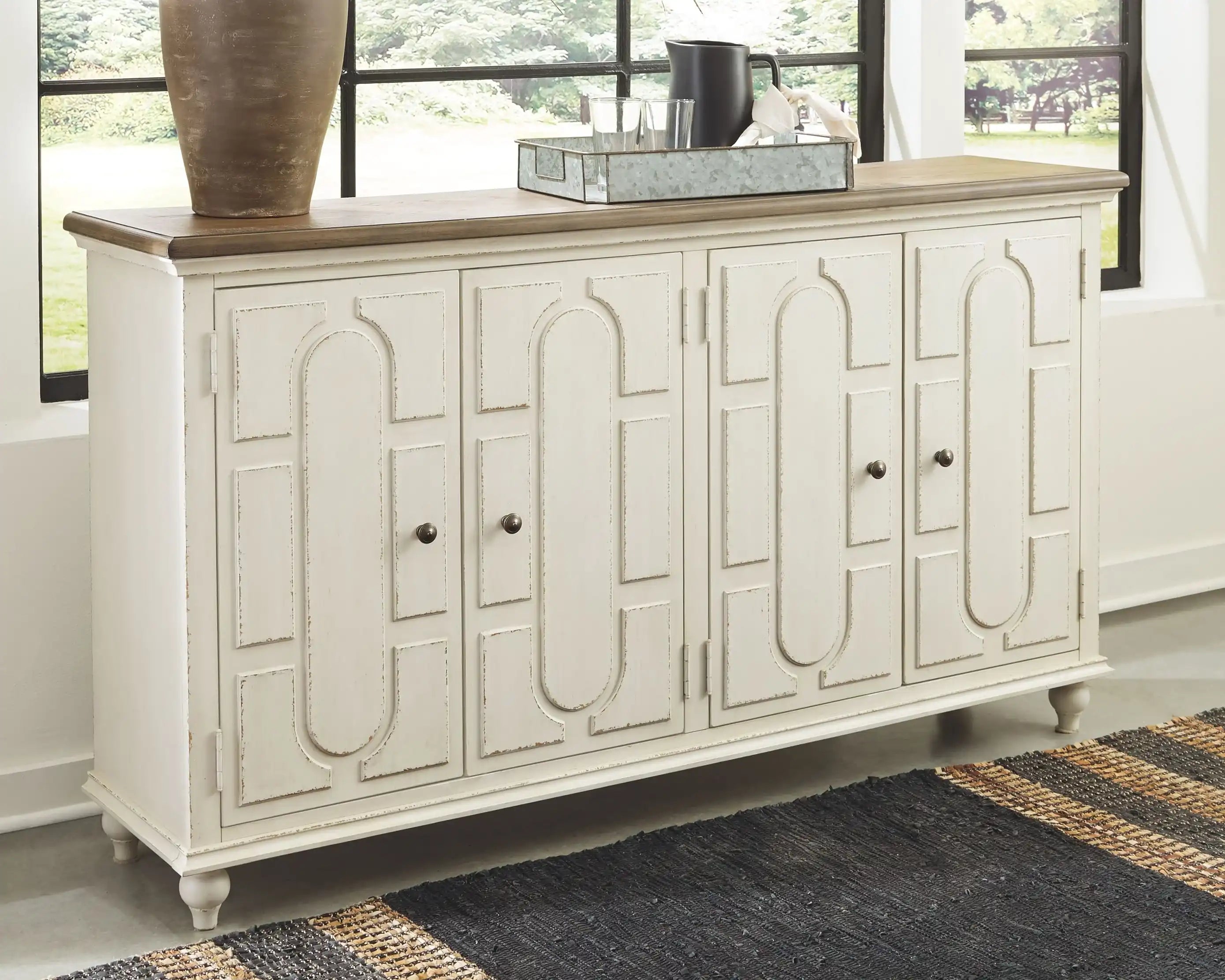 Roranville - Accent Cabinet - Antique White - Best Buy Furniture