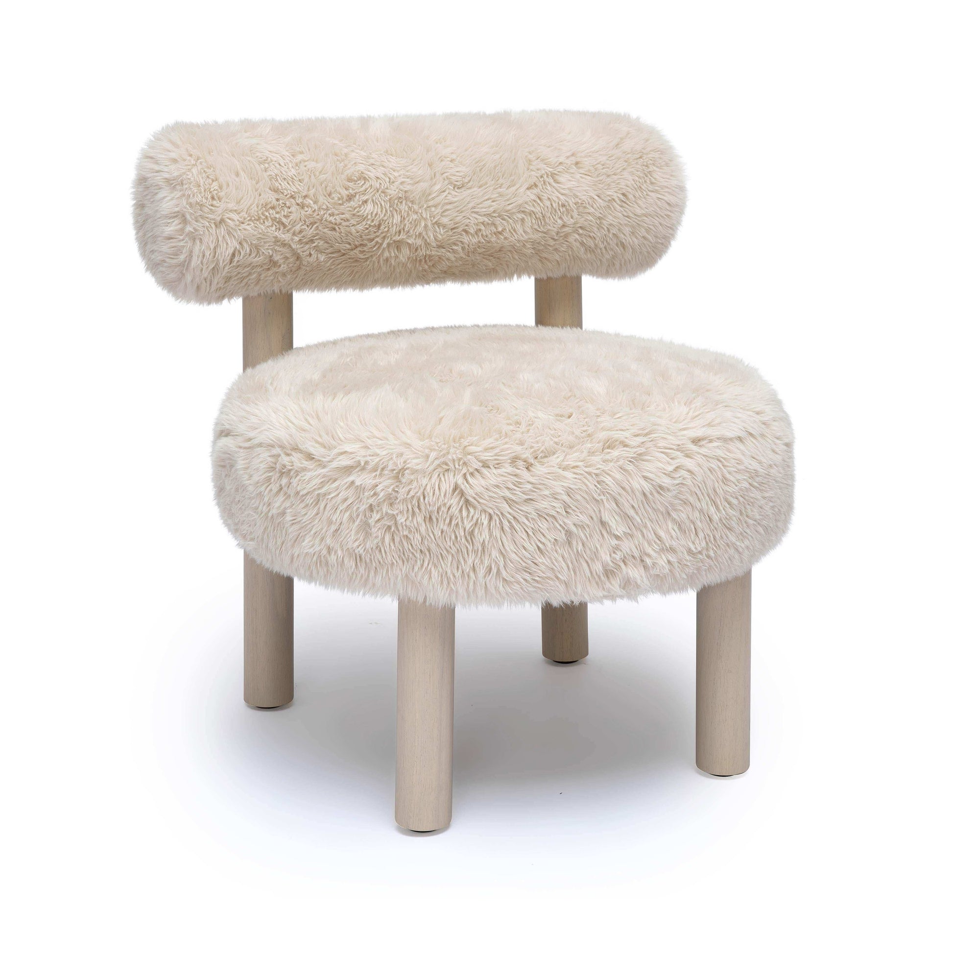 Carmel - Vegan Shearling Accent Chair - Best Buy Furniture