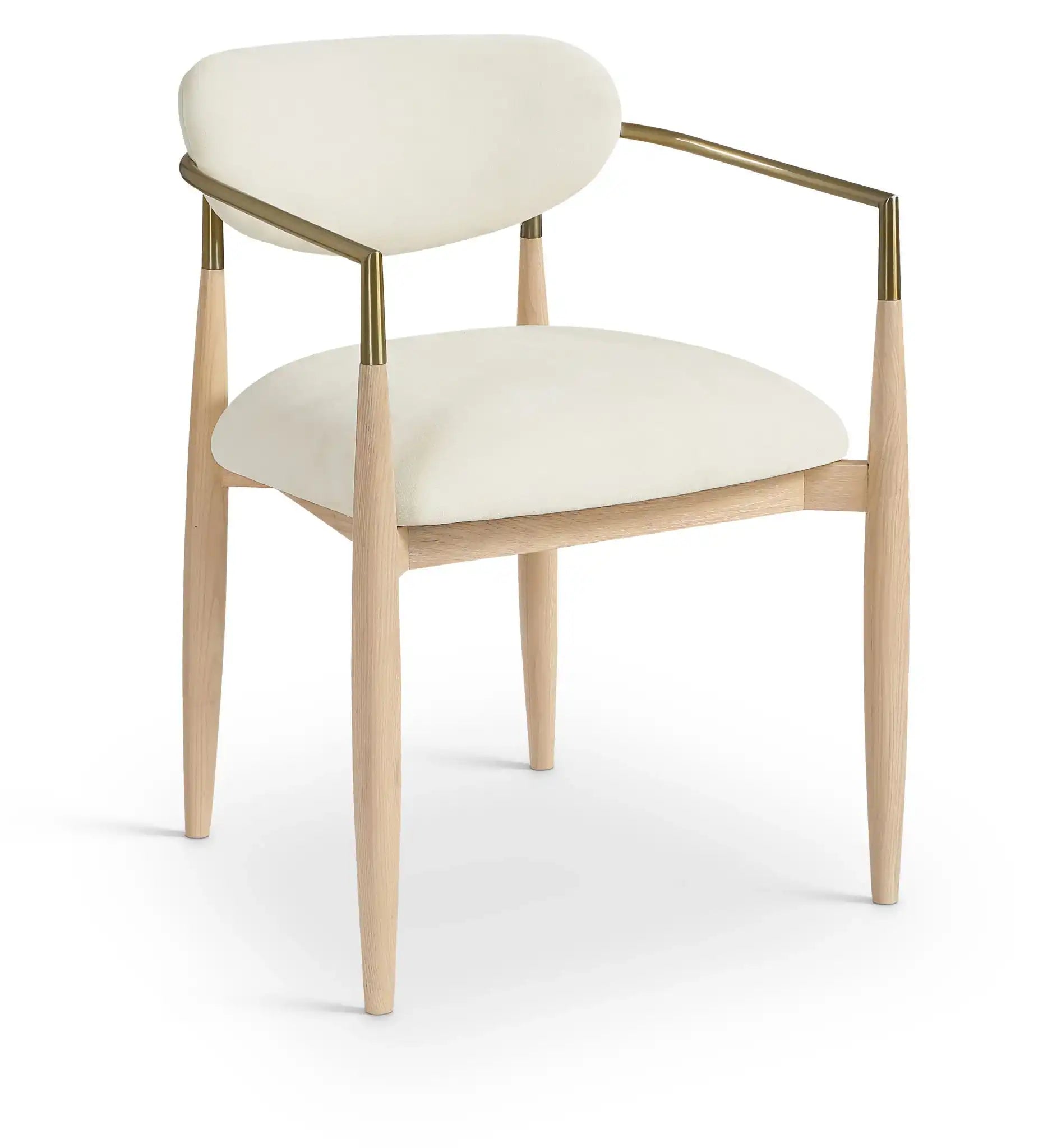 Riccio - Fabric Dining Arm Chair (Set of 2) - Natural Frame - Best Buy Furniture