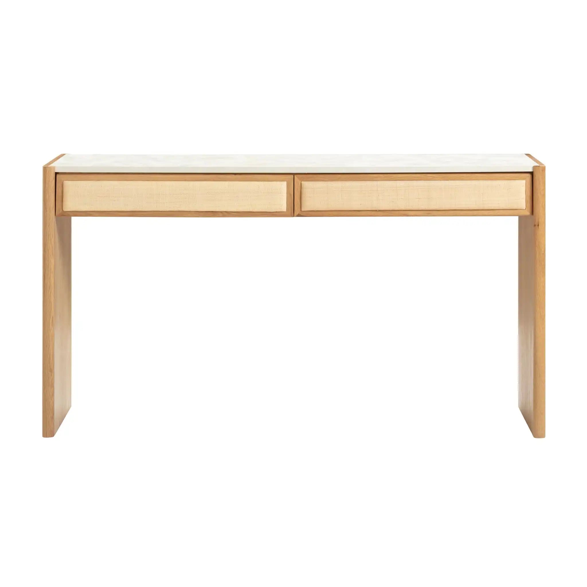 Paige - Console/Desk - Natural Oak - Best Buy Furniture