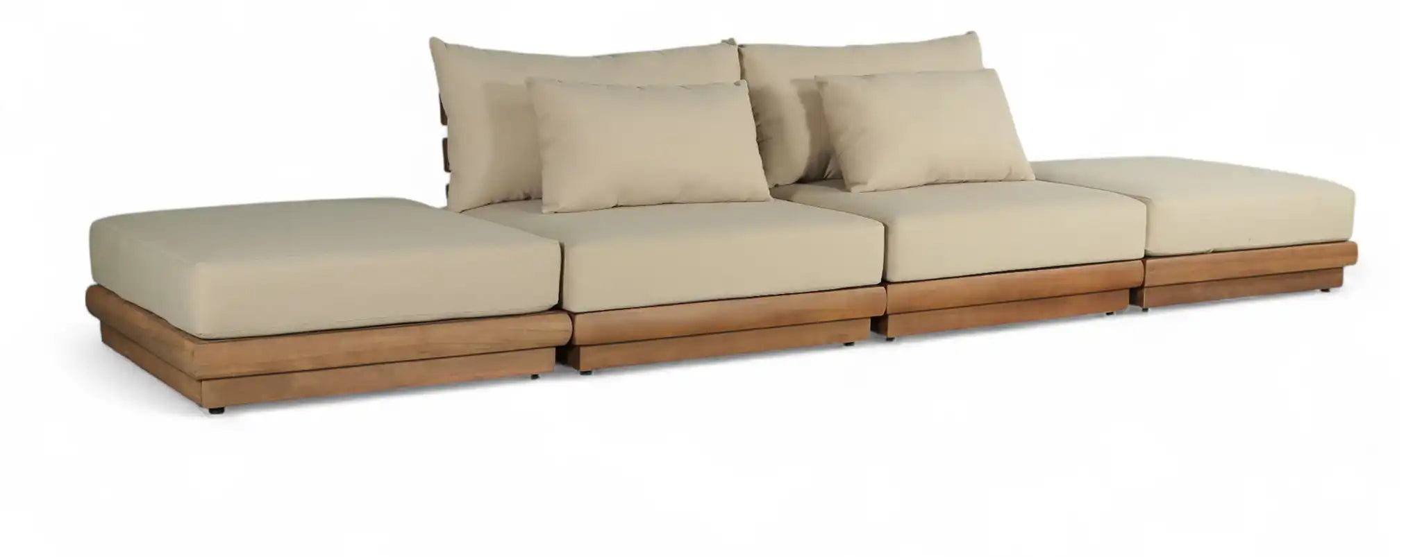 Mirella - 4 Piece Water Resistant Fabric Outdoor Patio Modular Sectional - Best Buy Furniture