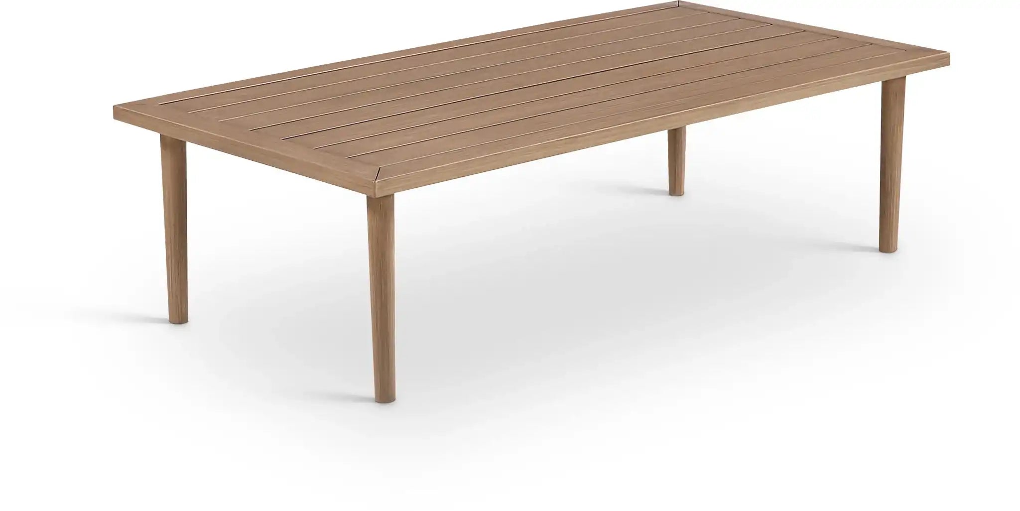 Laguna - Aluminum Outdoor Patio Coffee Table - Natural - Best Buy Furniture