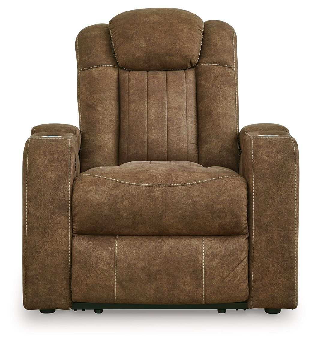 Wolfridge - Power Recliner/Adj Headrest - Brindle - Best Buy Furniture