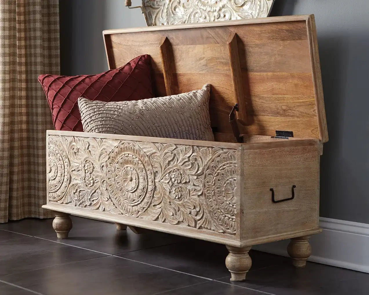 Fossil Ridge - Storage Bench - Beige - Best Buy Furniture