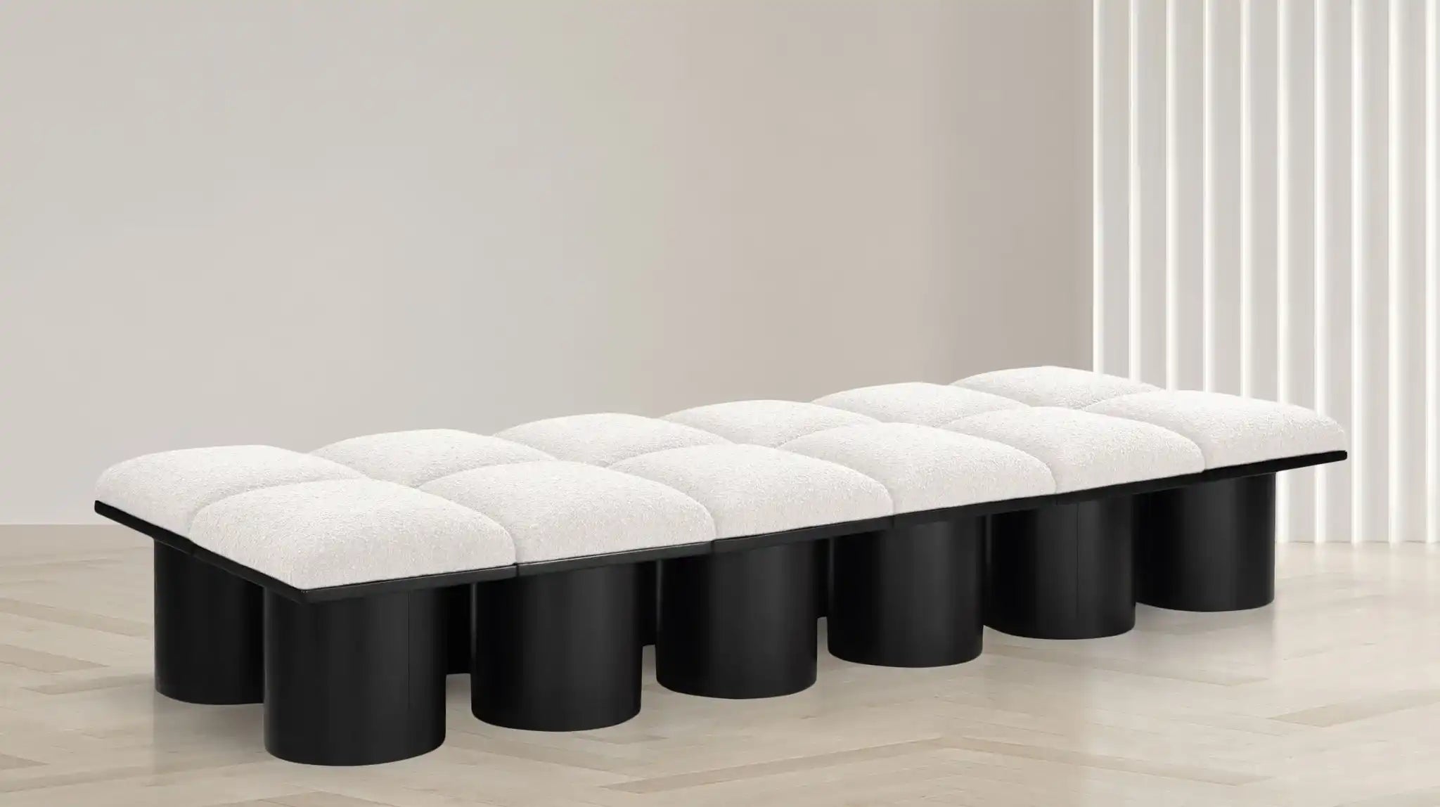 Pavilion - 12 Piece Modular Bench With Black Base