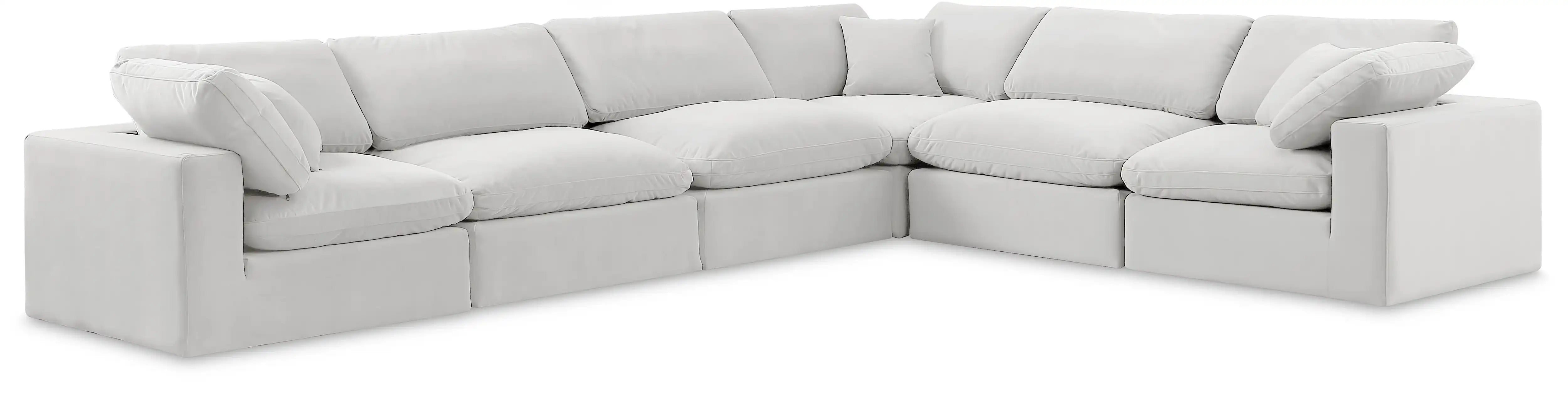 Comfy - 6 Piece Velvet Modular Corner Sectional - Best Buy Furniture