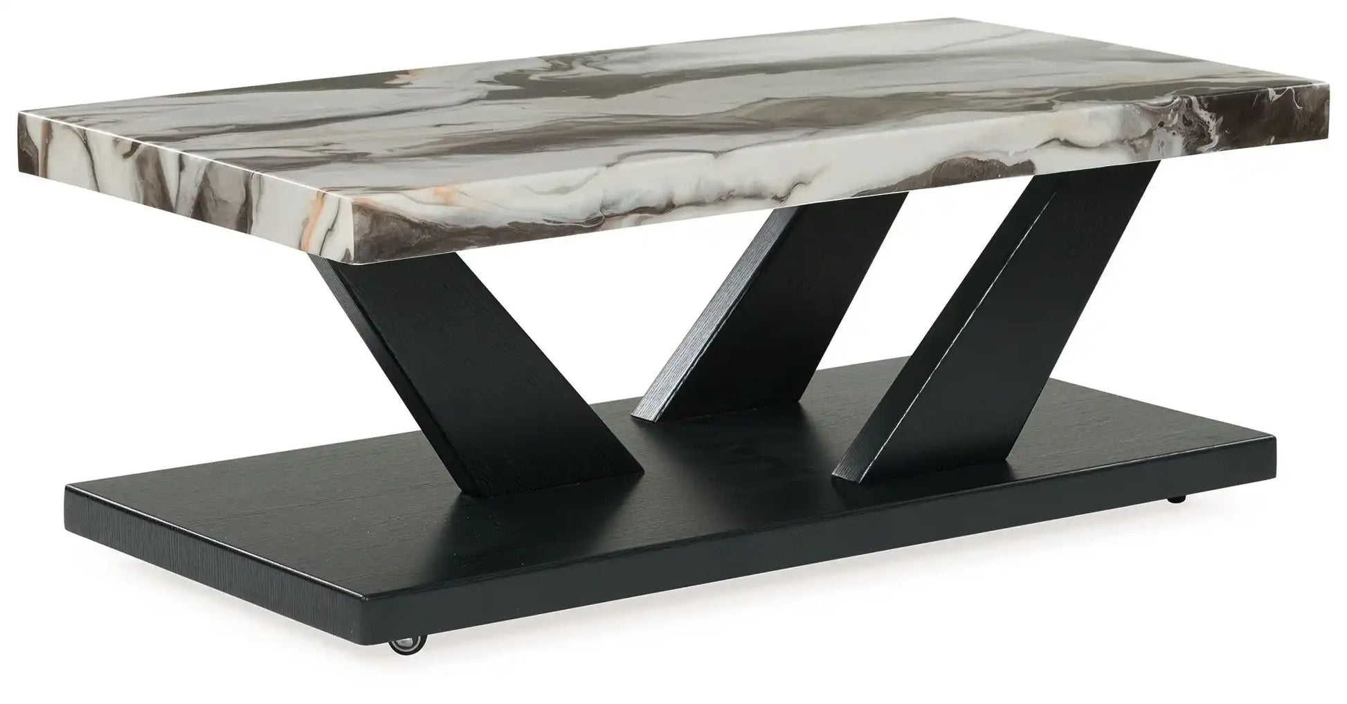 Cendill - Occasional Table Set (Set of 3) - Dark Brown / White / Black - Best Buy Furniture