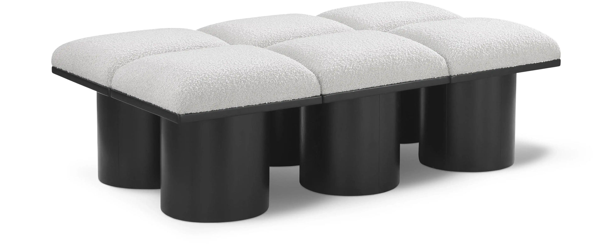 Pavilion - 6 Piece Modular Bench With Black Base - Best Buy Furniture