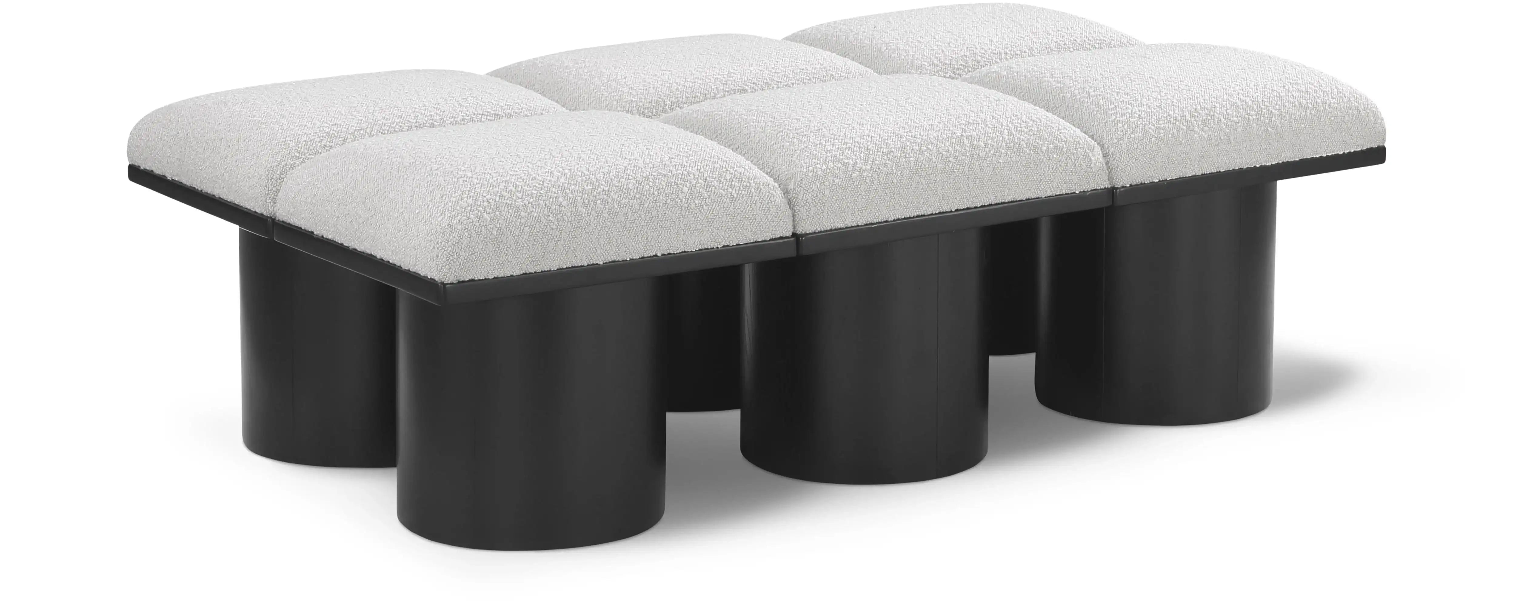 Pavilion - 6 Piece Modular Bench With Black Base - Best Buy Furniture