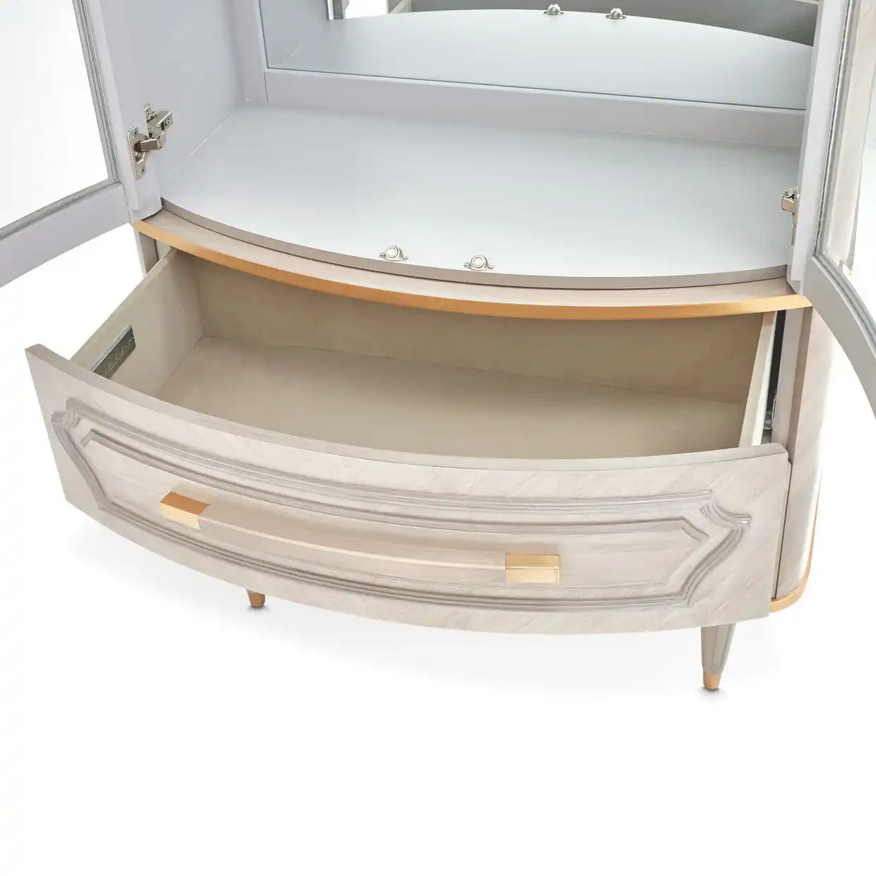 St. Charles - Display Cabinet - Dove Gray - Best Buy Furniture