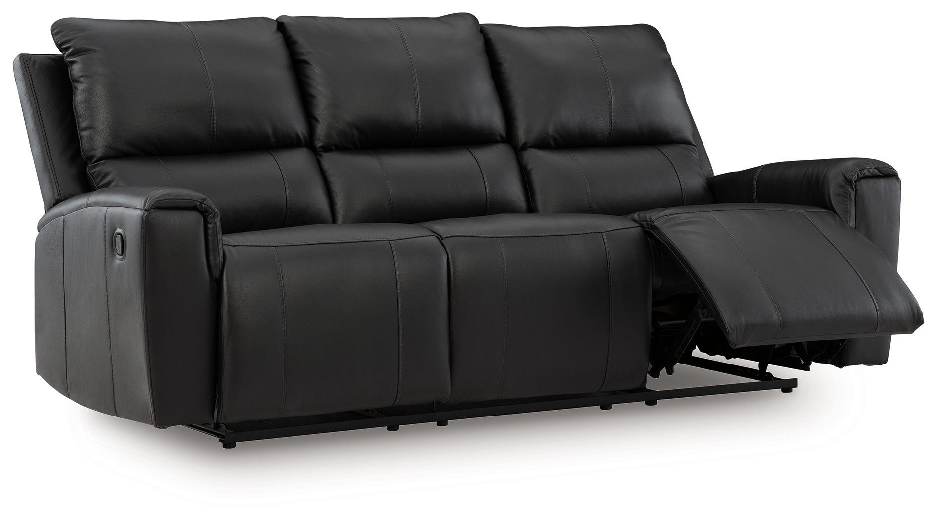 Glossmore - Reclining Sofa - Black - Best Buy Furniture